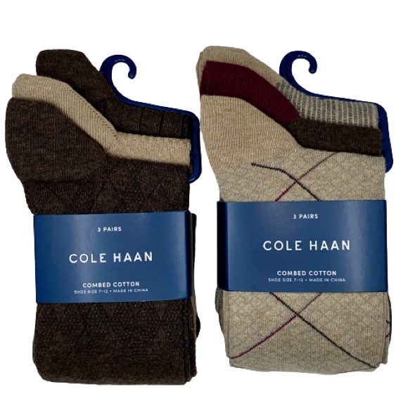 Cole Haan Other - NWT Cole Haan Men’s Socks 6 Pairs in Shades of Brown Patterns size 7 to 12